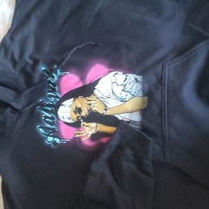 Aaliyah Black Vintage Graffiti Art Pullover Hoodie